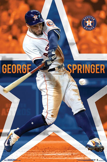 Houston Astros #4 George Springer Navy Blue Flexbase 2017 World