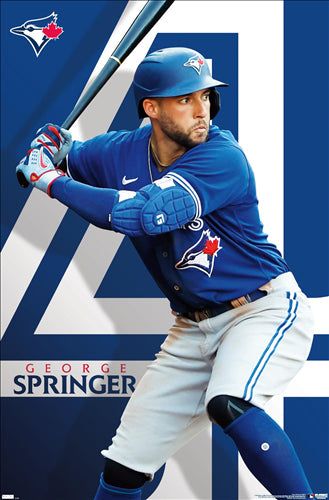 George Springer "Superstar" Toronto Blue Jays MLB Baseball Action Poster - Costacos Sports