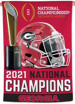 Georgia Bulldogs 2021 NCAA Football Champions Official Wall BANNER Flag - Wincraft Inc.
