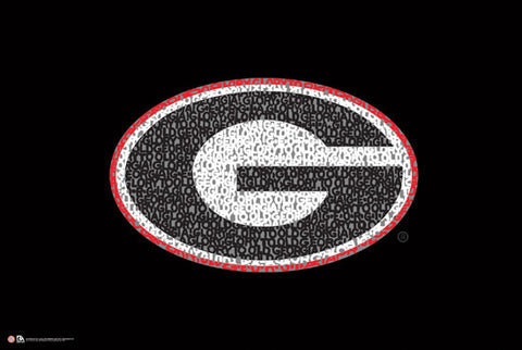 Georgia Bulldogs "Glory Glory" Fight Song Poster - LA Pop Inc.