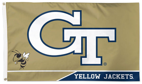 Georgia Tech Yellow Jackets Official NCAA Team Logo Deluxe-Edition 3'x5' Flag - Wincraft Inc.