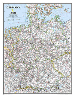 Map of Germany National Geographic Classic Edition 23x30 Wall Map Poster - NG Maps