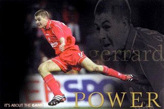 Steven Gerrard "Power" Liverpool FC Inspirational Football Action Poster - U.K. 2002