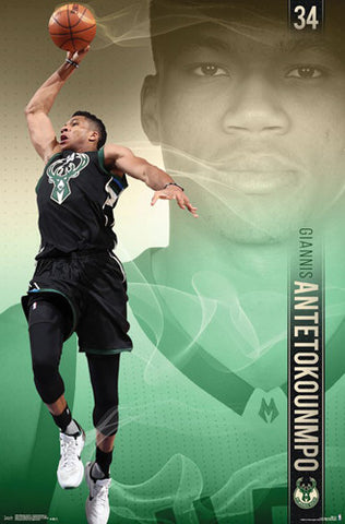 Giannis Antetokounmpo "Superstar" Milwaukee Bucks Official NBA Basketball Action POSTER