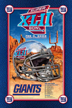 New York Giants "Super Bowl XLII Bound" (2008)  Commemorative Poster - Action Images