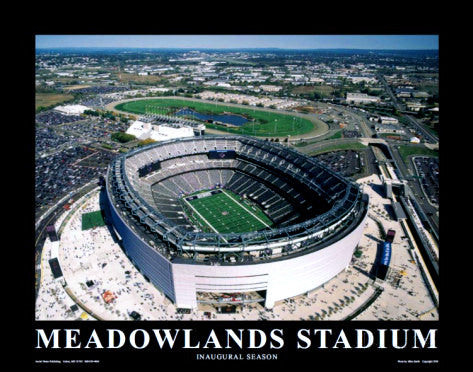 New York Giants Meadowlands Stadium "From Above" Poster - Aerial Views 2010