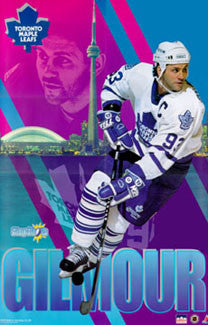 Doug Gilmour "Slapshots" Toronto Maple Leafs NHL Hockey Action Poster - Starline 1994