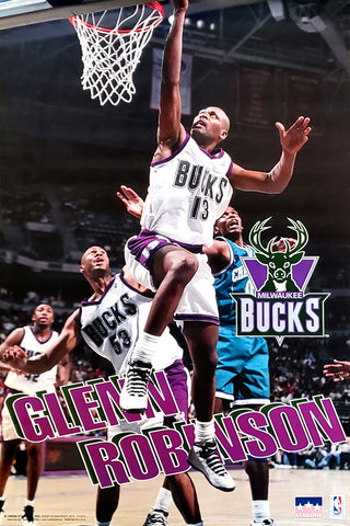Glenn Robinson "Big Dog" Milwaukee Bucks NBA Action Poster - Starline 1995