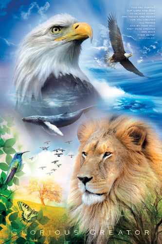 Glorious Creator (Revelation 4:11) Animal Kingdom Inspirational Poster - Slingshot