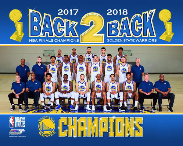 Golden State Warriors 2017-18 Back-2-Back NBA Champions Official