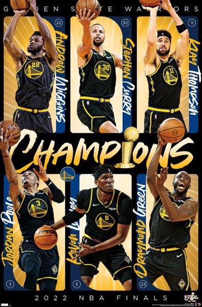 Golden State Warriors 2022 NBA Champions 6-Player Commemorative Poster - Costacos Sports