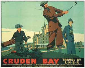 Golf at Cruden Bay Vintage Travel Poster Reprint Edition - PI 1999