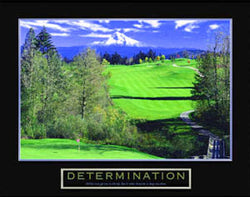 Golf "Determination" (High Mountain Hole) Motivational Poster - Front Line