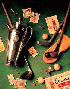 Vintage Golf Collage "Golf Memories II" by Michael Harrison Poster Print