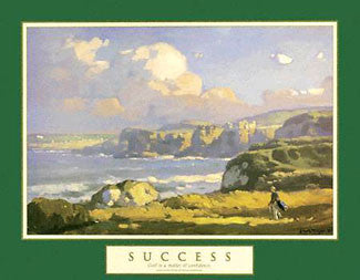 Golf "Success" (Irish Links) Motivational Poster - Front Line