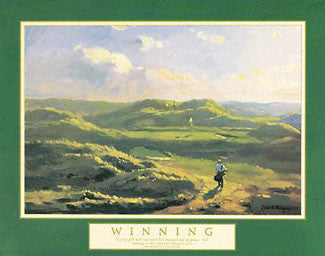 Golf "Winning" (Irish Links) Motivational Poster - Front Line