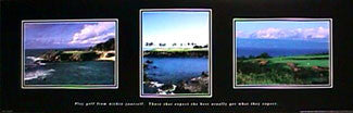 Golf Motivational Triptych "Golf From Within" Poster - Front Line 1998