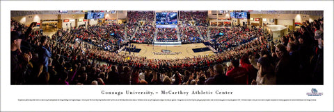 Gonzaga Bulldogs Basketball McCarthey Center Game Night Panoramic Poster Print - Blakeway Worldwide