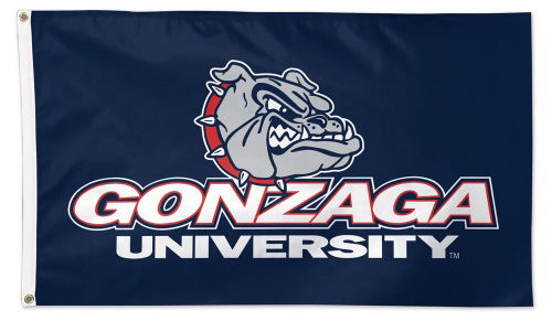 Gonzaga University Bulldogs Official NCAA Team Logo Deluxe-Edition 3'x5' Flag - Wincraft Inc.
