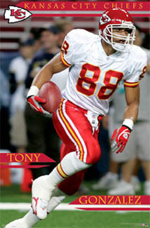 Tony Gonzalez "Action" Kansas City Chiefs Poster - Costacos 2006