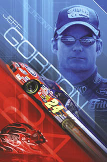 Jeff Gordon "Flash" Nascar Racing Action Poster - Brian Spurlock Photography 2004