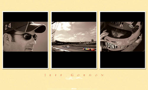 Jeff Gordon "Triptych" Classic NASCAR Racing Poster - Time Factory 2006