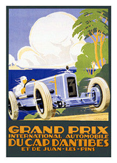 Grand Prix du Cap d'Antibes 1929 Vintage Poster Reprint