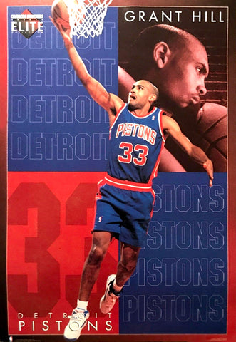 Grant Hill Action Detroit Pistons NBA Action Poster - Starline 1997