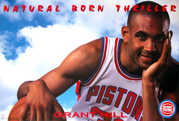Grant Hill "Natural Born Thriller" Detroit Pistons NBA Basketball Poster - Costacos 1994