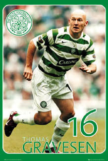 Thomas Gravesen "Super Action" Glasgow Celtic FC Poster - GB 2006