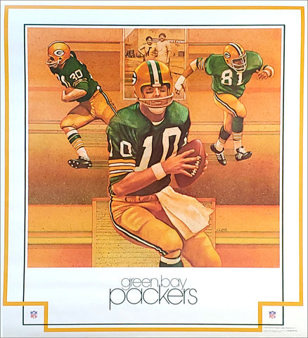 Green Bay Packers "Classic Pack" NFL Theme Art Poster by Jim Lamb - DAMAC 1979