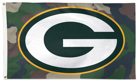 Green Bay Packers Camo-Style Official NFL Football Team Logo DELUXE 3'x5' Flag - Wincraft Inc.
