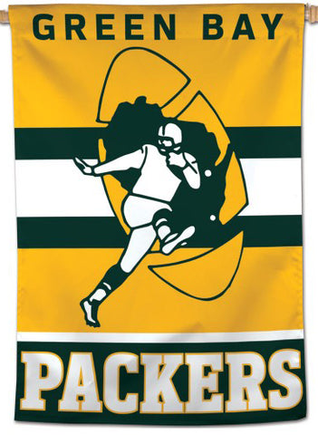 Green Bay Packers Retro-1960s-Lombardi-Era-Style Official NFL Football Wall BANNER Flag - Wincraft Inc.