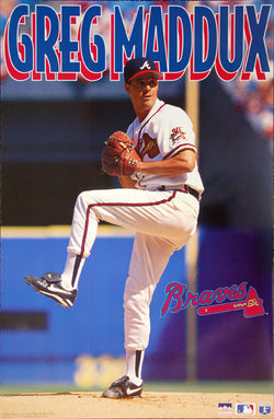 Greg Maddux "Prime" Atlanta Braves MLB Baseball Action Poster - Starline 1995