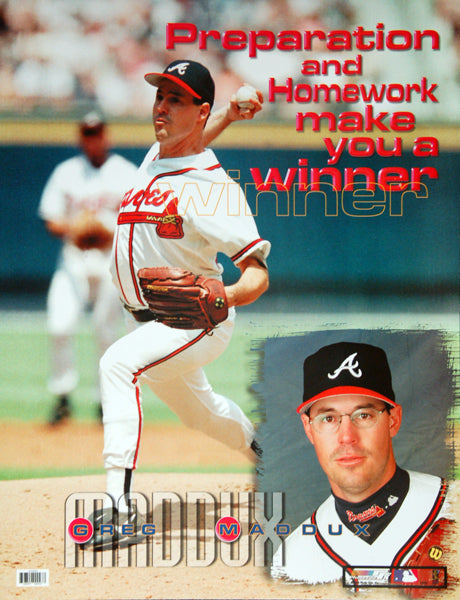 Greg Maddux "Winner" Atlanta Braves MLB Motivational Poster - Photo File 1999