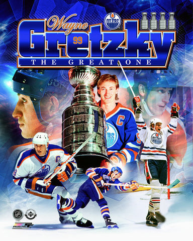 Wayne Gretzky "The Great One" Edmonton Oilers 1978-88 Historic Premium Poster Print - Photofile