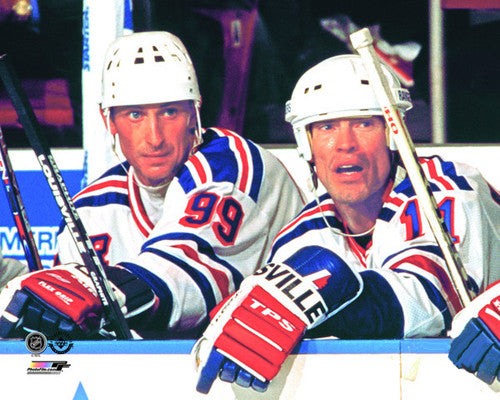 Wayne Gretzky and Mark Messier New York Rangers 1996 Premium Poster Print - Photofile Inc.