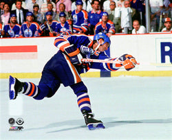 Wayne Gretzky "Slapshot" (1987) Edmonton Oilers Premium Poster Print - Photofile Inc.
