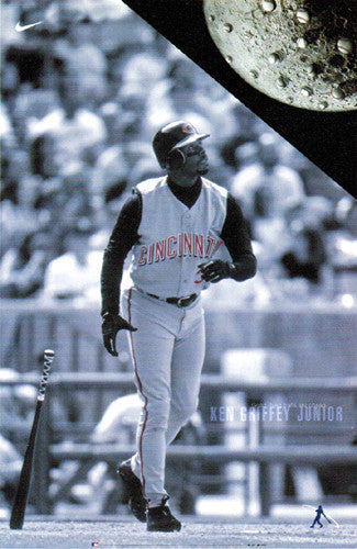Ken Griffey Jr. "Good Thing Balls are Cheap" Cincinnati Reds Poster - Nike 2000