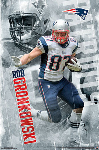 Rob Gronkowski "Action" New England Patriots NFL Football Poster - Trends International
