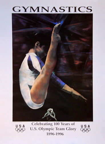Olympics Gymnastics Centennial Commemorative Poster (Patricia Cajiga) - Fine Art Ltd
