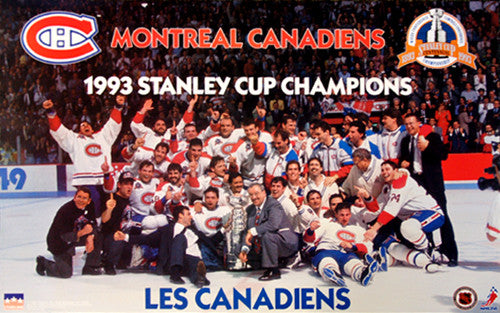 Montreal Canadiens 1993 Stanley Cup On-Ice Team Celebration Poster - Starline Inc.