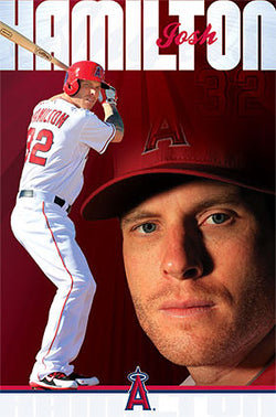 Josh Hamilton "California Crusher" L.A. Angels MLB Action Poster - Costacos 2013