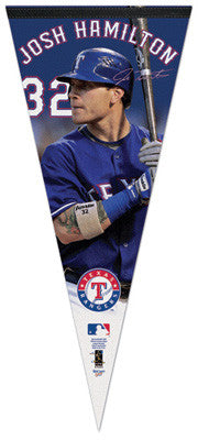 Josh Hamilton "Big-Time" Texas Rangers Extra-Large Premium Felt Pennant - Wincraft
