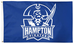 Hampton University Pirates Official NCAA Team Logo Deluxe-Edition 3'x5' Flag - Wincraft Inc.