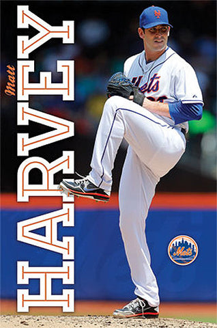 Matt Harvey "Superstar" New York Mets Official MLB Action Poster - Costacos 2013