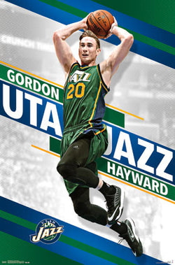 Gordon Hayward "PowerSlam" Utah Jazz NBA Basketball Wall Poster - Trends 2016