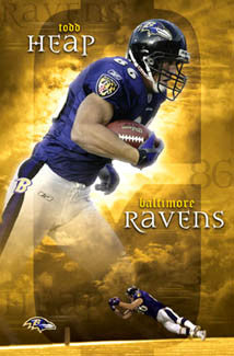 Todd Heap "Playmaker" Baltimore Ravens NFL Action Poster - Costacos 2004