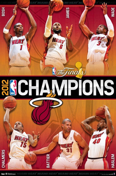 Miami Heat 2012 NBA Champions Commemorative Poster - Trends International - LAST ONE