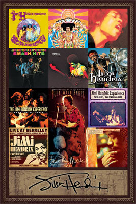 Jimi Hendrix Discography Poster - Aquarius Images Inc.